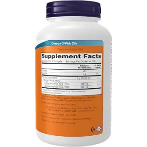 NOW Foods Molecularly Distilled Omega-3 Fish Oil - 90,100,180 AND 200 SOFTGELS