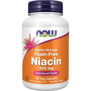 NOW Foods Double Strength Flush-Free Niacin 500 mg