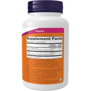 NOW Foods Double Strength Flush-Free Niacin 500 mg