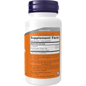NOW Foods L-Theanine 100mg with Decaf Green Tea
