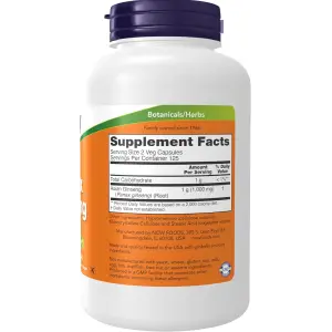 NOW Foods Panax Ginseng 500mg - 100 Veg Capsules