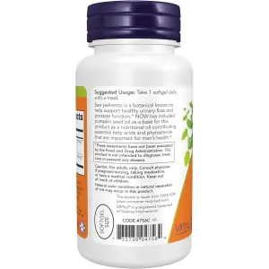 NOW Foods Saw Palmetto Extract 320mg with Pumpkin Seed Oil - 90 Veggie Softgels