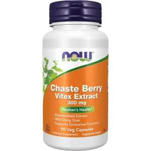 NOW Foods Chaste Berry Vitex Extract 300mg - 90 Veg Capsules