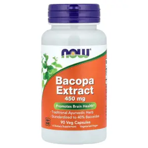 NOW Foods Bacopa Extract 450mg - 90 Veg Capsules
