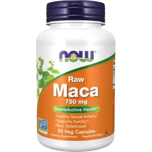 NOW Foods Raw Maca 750mg - 90 Veg Capsules