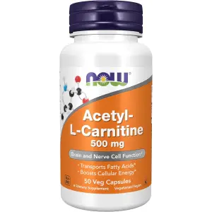 NOW Foods Acetyl-L-Carnitine 500mg - 50 Veg Capsules