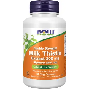NOW Foods Double Strength Milk Thistle Extract 300mg - 100 Veg Capsules