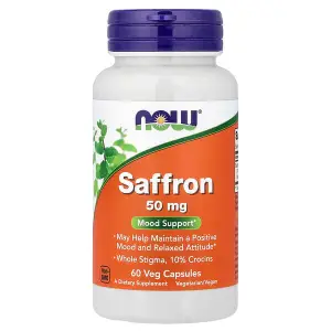 NOW Foods Saffron 50mg - 60 Veg Capsules