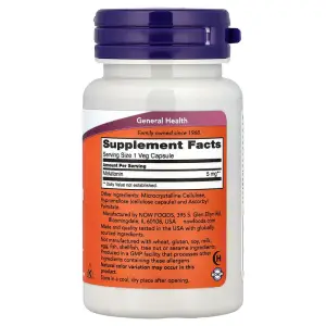 NOW Foods Melatonin 5mg - 60 Veg Capsules