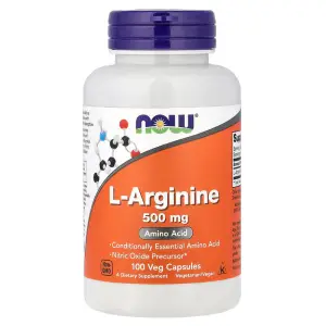 NOW Foods L-Arginine 500mg - 100 Veg Capsules
