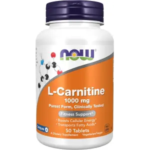 NOW Foods L-Carnitine 1000mg Carnipure - 50 Tablets