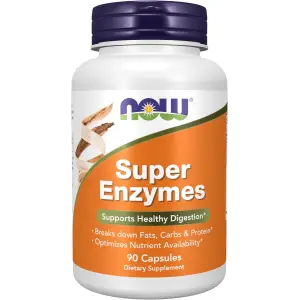 NOW Foods Super Enzymes Digestive Enzyme Blend - 90 Capsules