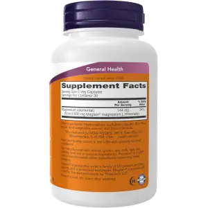 NOW Foods Magtein Magnesium L-Threonate - 90 Veg Capsules