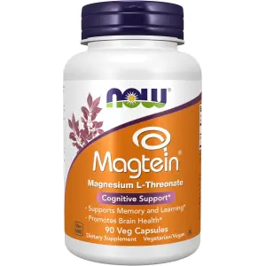 NOW Foods Magtein Magnesium L-Threonate - 90 Veg Capsules