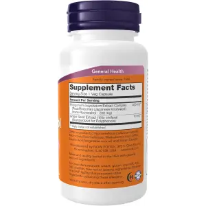 NOW Foods Resveratrol 200mg with Grape Seed Extract - 60 Veg Capsules