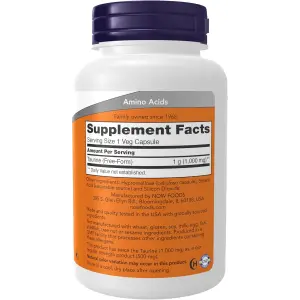 NOW Foods Taurine Double Strength 1000mg - 100 Veg Capsules