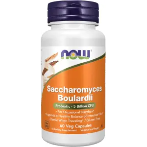 NOW Foods Saccharomyces Boulardii 5 Billion CFU - 60 Veg Capsules
