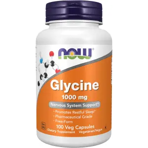 NOW Foods Glycine 1000mg - 100 Veg Capsules