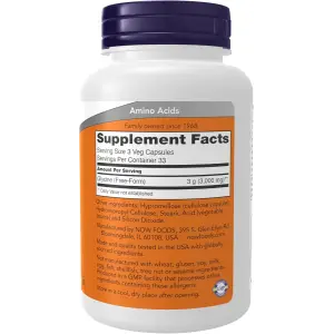 NOW Foods Glycine 1000mg - 100 Veg Capsules