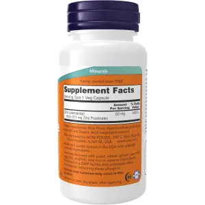 NOW Foods Zinc Picolinate 50mg - 120 Veg Capsules