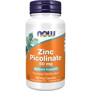 NOW Foods Zinc Picolinate 50mg - 120 Veg Capsules