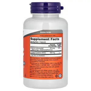 NOW Foods NAC 600mg with Selenium - 100 Capsules