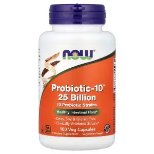 NOW Foods Probiotic-10 25 Billion - 100 Veg Capsules
