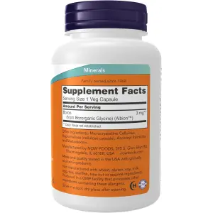 NOW Foods Boron 3mg - 250 Veg Capsules
