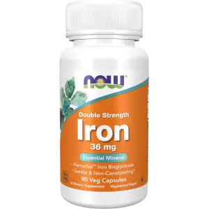 NOW Foods Double Strength Iron 36mg - 90 Veg Capsules